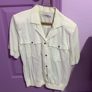 Pretty white button-down shirt